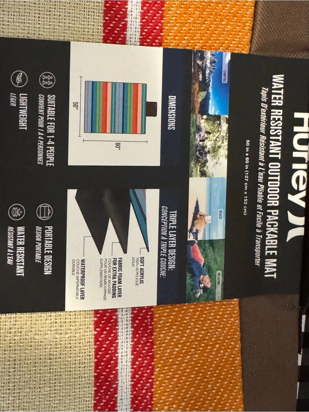 Hurley Water Resistant Outdoor Blanket